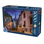 Puzzle 1000 piese Sighisoara noaptea imagini din Romania DToys