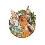 Puzzle 2D din lemn WT Charming little deer 135 piese
