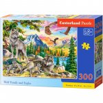 Puzzle 300 piese Castorland Wolf family and eagles