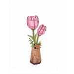 Puzzle 3D RoWood lalea roz 72 piese