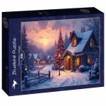Puzzle 500 piese Bluebird Christmas Cottage
