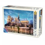 Puzzle 500 piese Notre Dame Paris Peisaje de zi DToys