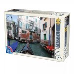 Puzzle 500 piese gondole Venetia peisaje de zi DToys