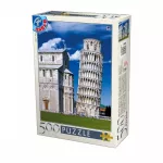 Puzzle 500 piese turnul din Pisa peisaje de zi DToys