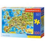 Puzzle Castorland Map of Europe 100 piese