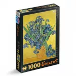 Puzzle D-toys Vincent van Gogh vase with irises against a yellow background 1000 piese