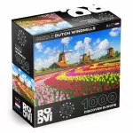 Puzzle Roovi Dutch Windmills Netherlands 1000 piese
