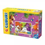 Puzzle cuburi animale 6 piese DToys