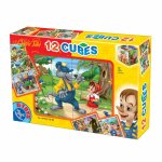 Puzzle cuburi scene din basme 12 piese