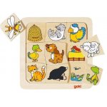Puzzle incastru pentru copii 2 ani+ Goki Unde locuiesc animalele