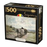 Puzzle mini 500 piese DToys Grigorescu Carul cu boi