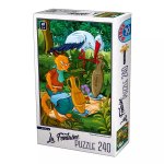 Puzzle pentru copii 240 piese Dtoys La Fontaine vulpea si barza