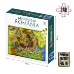 Puzzle pentru copii 240 piese DToys Romania tara turismului