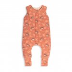 Sac de dormit cu 2 fete din bumbac cu picioare 6-12 luni Animale de Epoca Arici/Cream Sleepee 2.5 Tog