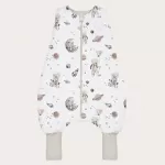 Sac de dormit cu picioare BabySteps Teddy white din bumbac 1 Tog 6-12 luni