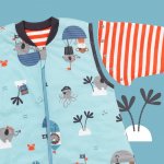 Sac de dormit cu picioruse si maneca lunga detasabila Pirate 100 cm + manseta 1.0 Tog