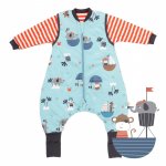 Sac de dormit cu picioruse si maneca lunga detasabila Pirate 110 cm + manseta 1.0 Tog