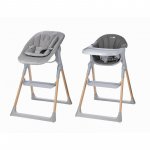 Scaun de masa pentru copii FreeON Flexi Grow Gri, 2 in 1, transformabil, pliabil, contine 2 accesorii, 0 luni +