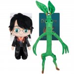 Set 2 jucarii din plus Harry Potter cu pelerina satinata 30 cm si Picket 32 cm