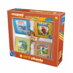Set 4 carti pliante D-toys animale si magneti de frigider