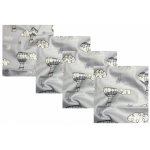 Set 4 lavete din muselina 40x40 cm Kreis Design Baloane