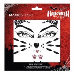 Set autocolante stralucitoare pentru fata Magic studio Halloween Face gems