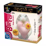 Set creativ D-toys de cusut iepuras cu inimioara cute bunny
