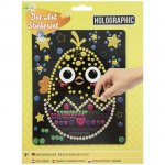 Set creativ mozaic cu abtibilduri holografice dot art cu tematica Paste pui Moxy
