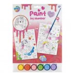 Set creativ picteaza pe numere A4 Moxy unicorn