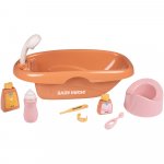 Set de baie pentru papusa Smoby Baby Nurse Bath cu 8 accesorii