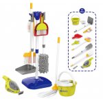 Set de curatenie cu aspirator interactiv de mana Matadi Little Helper Blue cu stand pentru depozitare