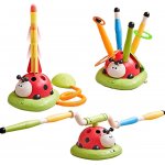 Set de joaca 3 in 1 pentru copii Doris Buburuza lansatoare cu telecomanda,efecte sonore,lansator rachete,cu brate rotative,joc aruncare inele