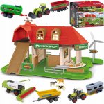 Set joaca Matadi Deluxe Ferma cu animale si utilaje agricole metalice,grajd,asamblare usoara,cutie cu maner