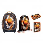Set micul scolar DToys Basketball ghiozdan, penar echipat, sac sport, portofel