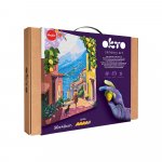 Set pictura si modelare 3D cu argila usoara 30x40 cm Lemon weekend