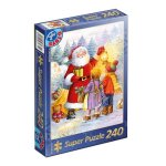 Super puzzle pentru coopii DToys Craciun 240 piese