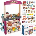 Supermarket cu casa de marcat si scaner cu sunet pentru copii Matadi, dimensiune 86 x 56 x 34 cm, 55 accesorii incluse