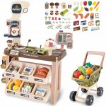 Supermarket pentru copii Matadi, cu casa de marcat rotativa de 360 si carucior de cumparaturi cu 60 accesorii incluse