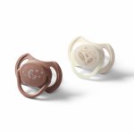 Set 2 suzete simetrice Babyono din silicon 18 luni+ cu maner fluorescent