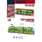 Tramvai verde cu frictiune, deschidere usi, lumini si sunete