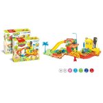 Tren electric cu statie si tobogan