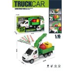 Utilaj alb-verde cu frictiune, lumini si sunete