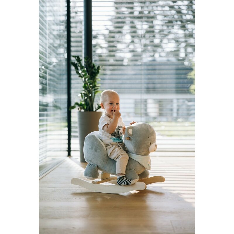 Balansoar pentru copii Free2Play Max the Bear Blue din lemn 18 luni+ - 2