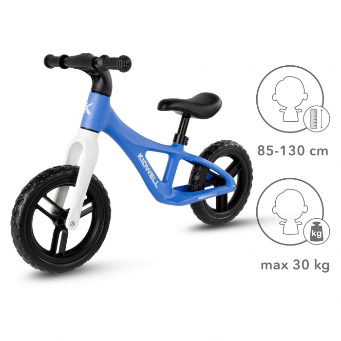 Bicicleta fara pedale Kidwell Jogo Blue, roti din spuma Eva, greutate admisa 30 kg - 3