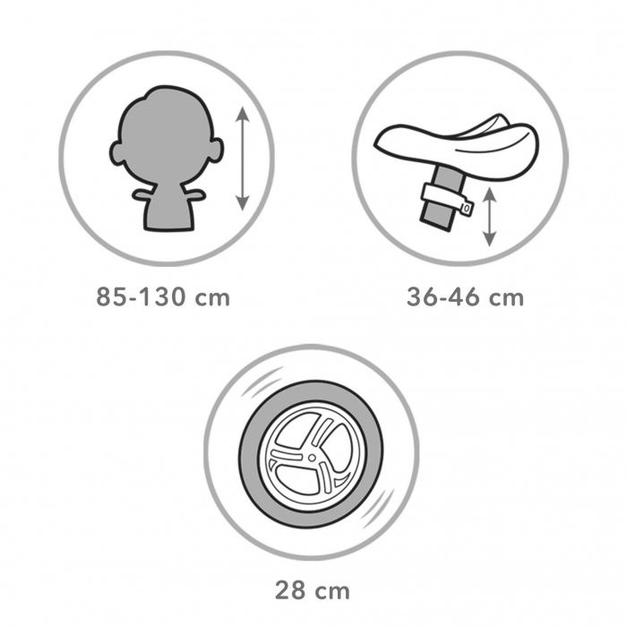 Bicicleta fara pedale Kidwell Jogo Blue, roti din spuma Eva, greutate admisa 30 kg - 4