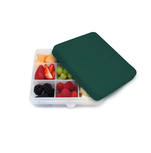 Cutie snack cu 9 compartimente Melii pine green