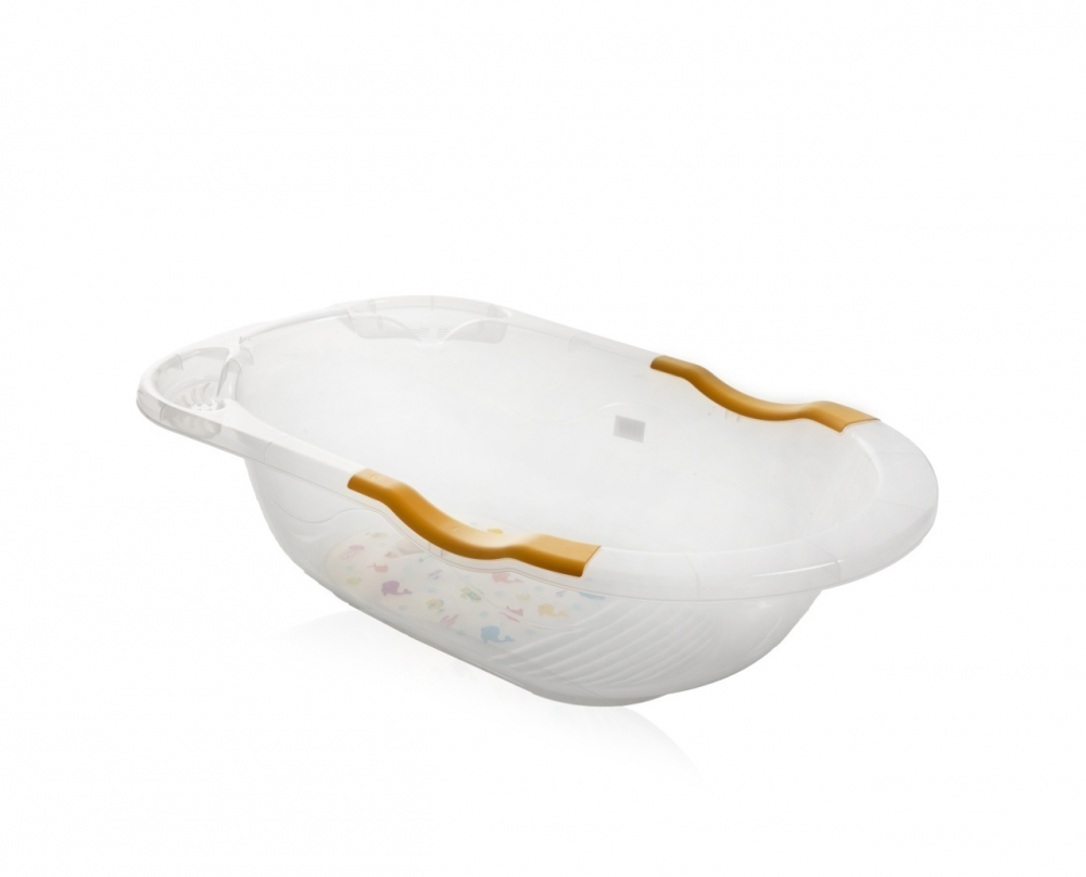 Cadita Babyjem transparenta cu dop de scurgere