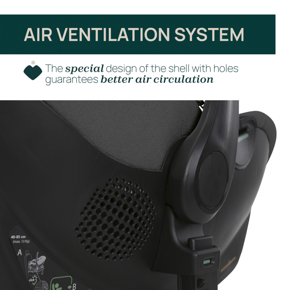 Carucior pentru copii 2 in 1 Chicco Goody X Plus si scaun auto Kory Plus I-Size Black Relux 0 luni+ - 5