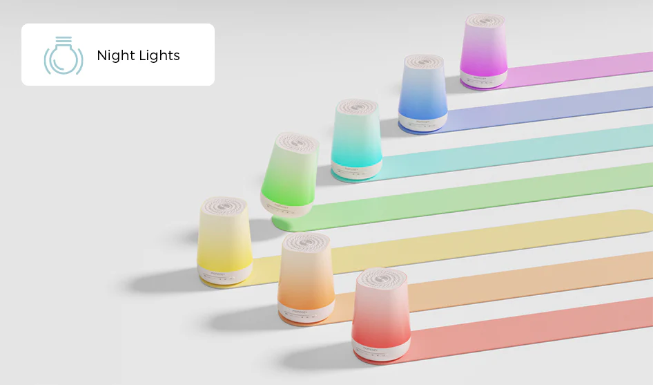 Lampa de veghe si aparat cu sunete White noise Baby Momcozy - 1