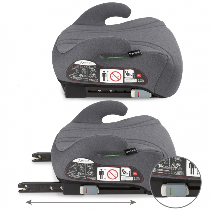 Inaltator auto pentru copii Kidwell Bono Grey cu isofix 125-150 cm - 2